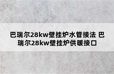 巴瑞尔28kw壁挂炉水管接法 巴瑞尔28kw壁挂炉供暖接口